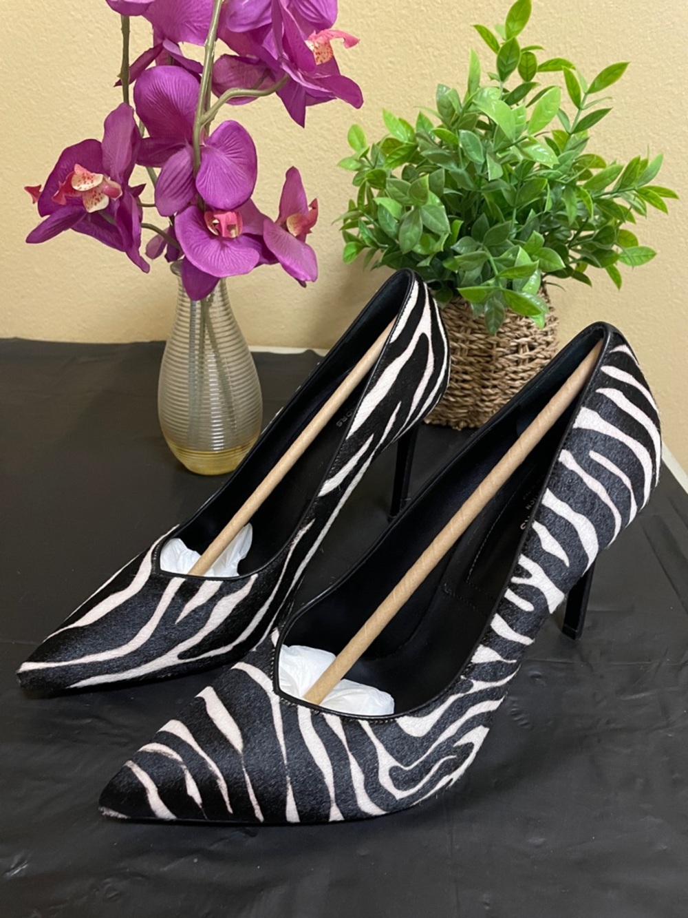 Michael Kors Collection Zebra-Print Pointed Toe Stiletto Pumps - NIB! US 9.5